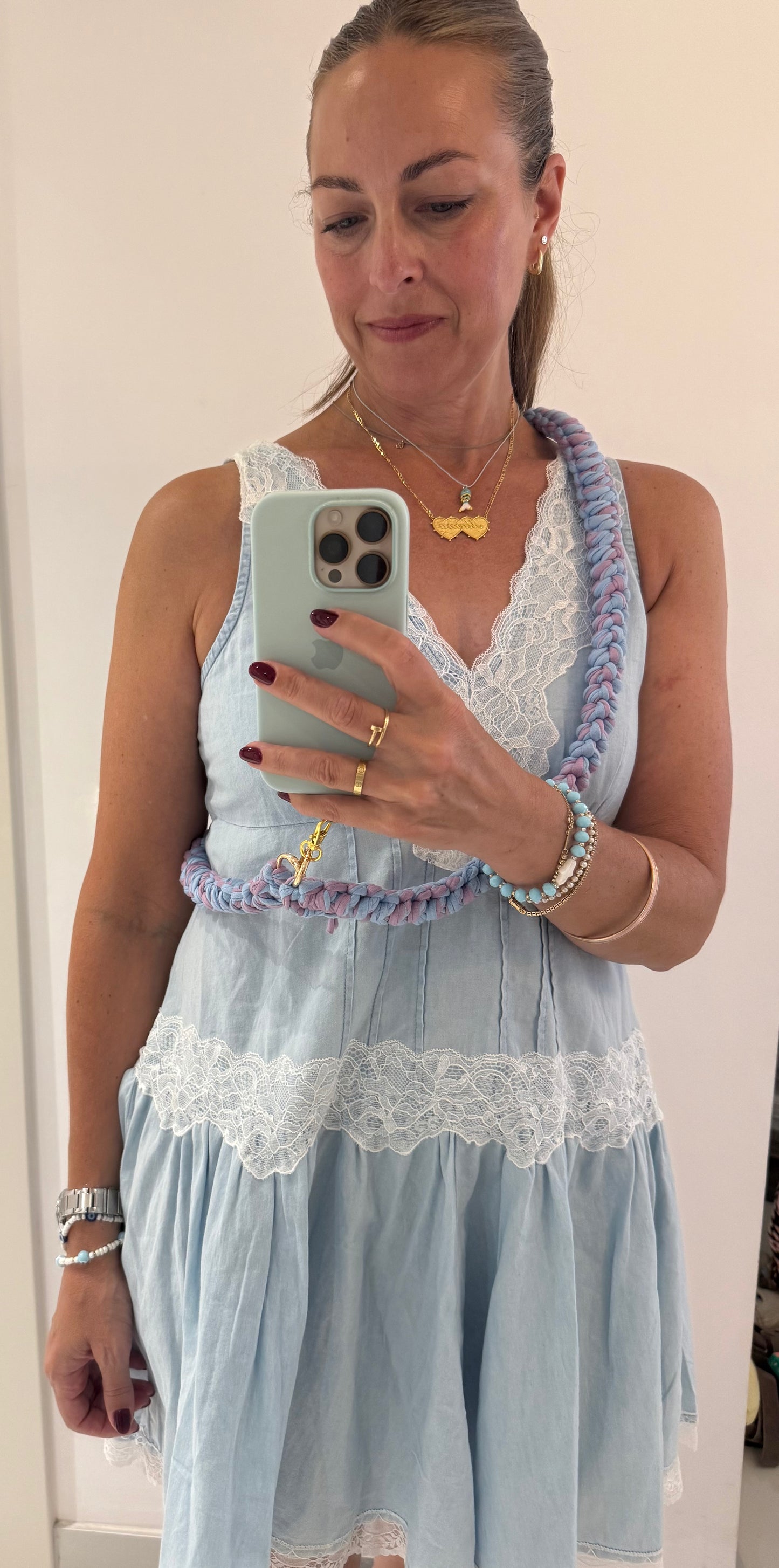 Blue & Lilac Phone Strap